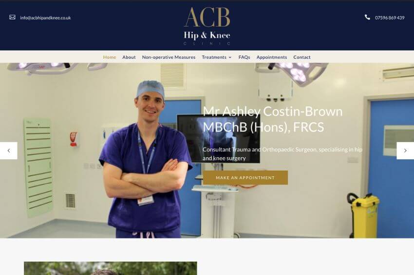 Mr Ashley Costin-Brown: Orthopaedic Surgeon
