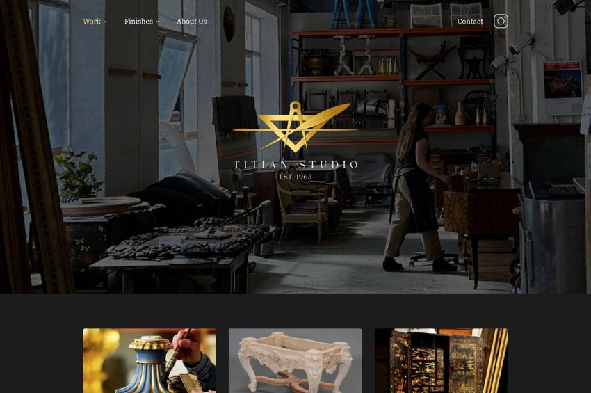 Antique Furniture Restoration Company Website Design