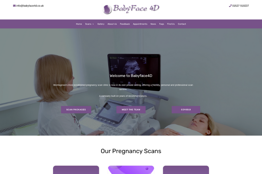 BabyFace 4D website re-design