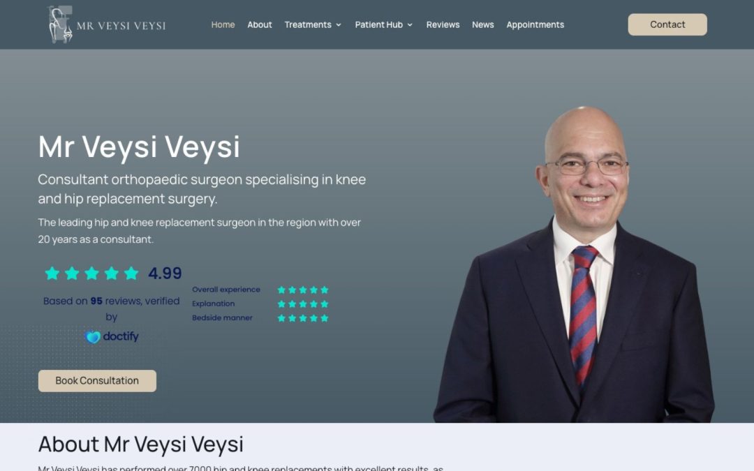 Consultant Orthopaedic Surgeon Website Design