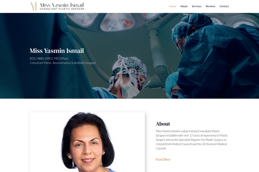 Plastic Surgery Website Design in Ireland