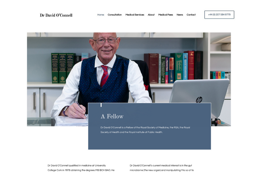 Private GP Dr David O’Connell launches new website