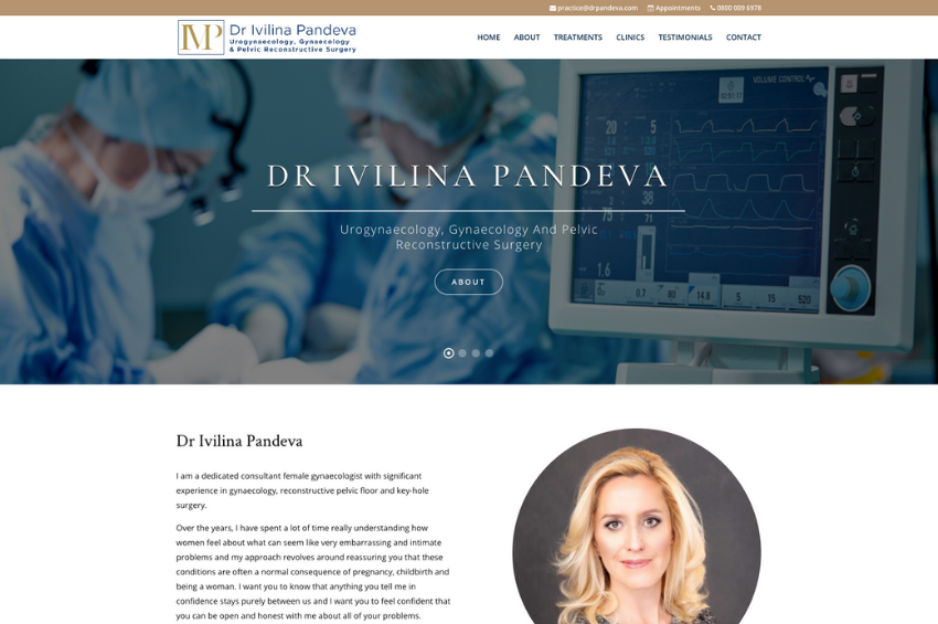 Launch of a new website for Consultant Gynaecologist