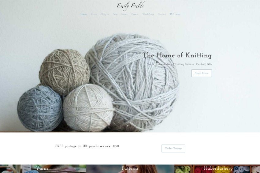 E-commerce website launch for Emily Foulds