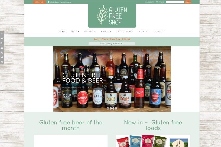 New website and branding for Gluten Free Shop