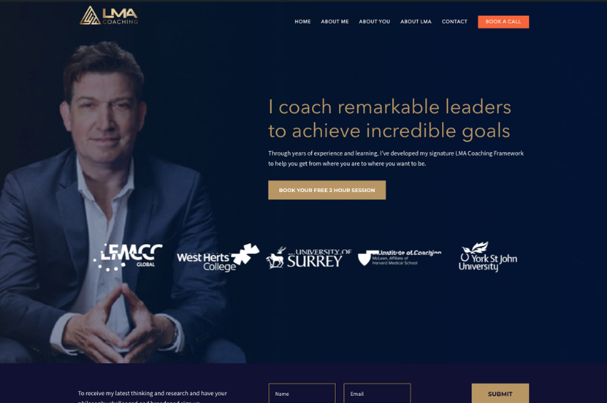 Leadership Consultancy Website Design and Marketing