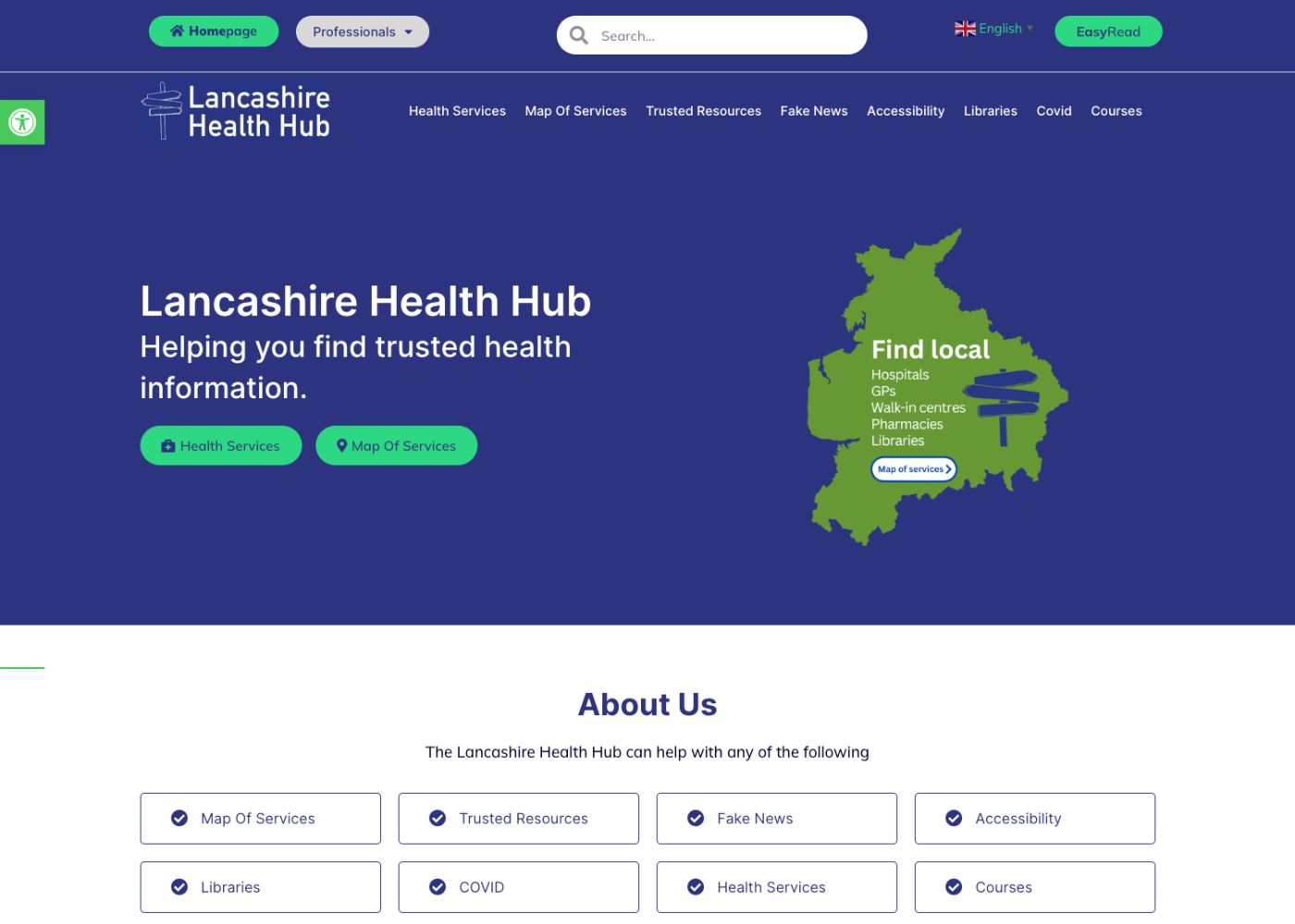NHS, Lancashire Council & Libraries – Lancashire Health Hub