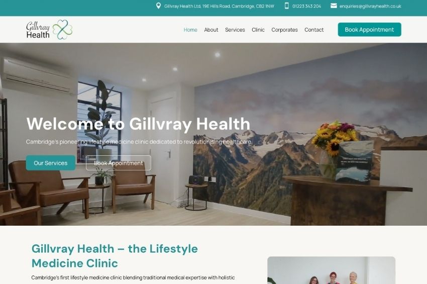 Lifestyle Medicine Clinic Website Design