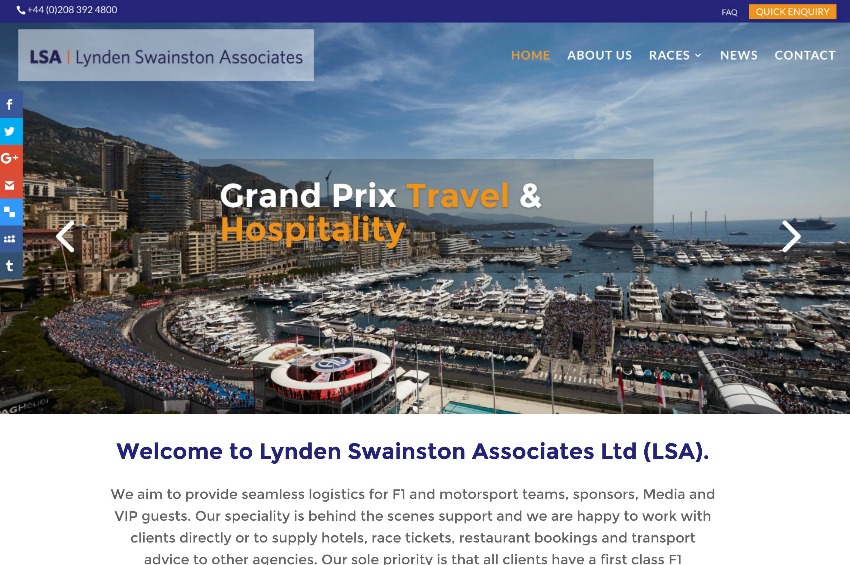 Launch of new F1 Travel website – LSA