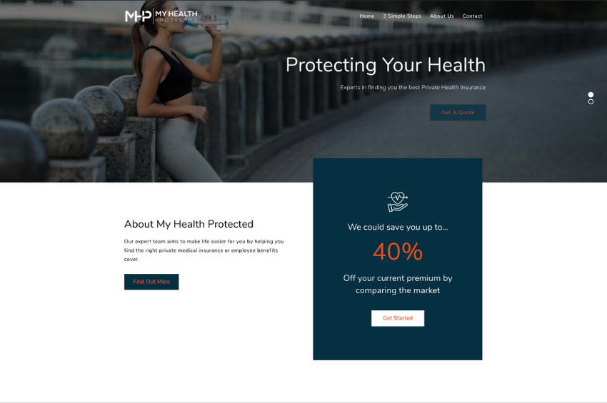 Health Insurance website re-design