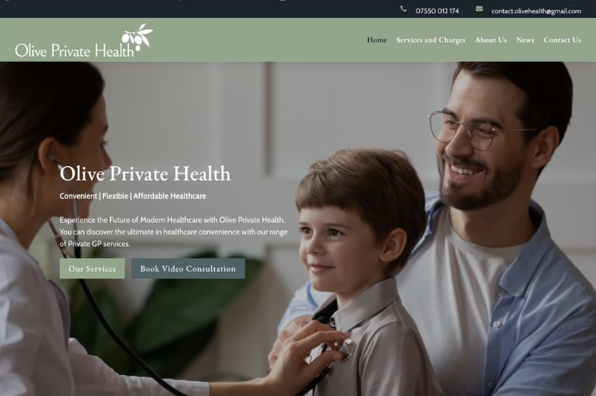 Private Health Clinic Website Design