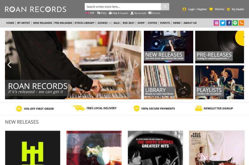 We’ve just launched the new website, branding and marketing for Roan Records