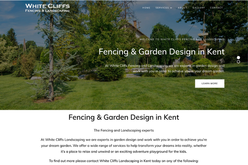 Landscaping Website Design