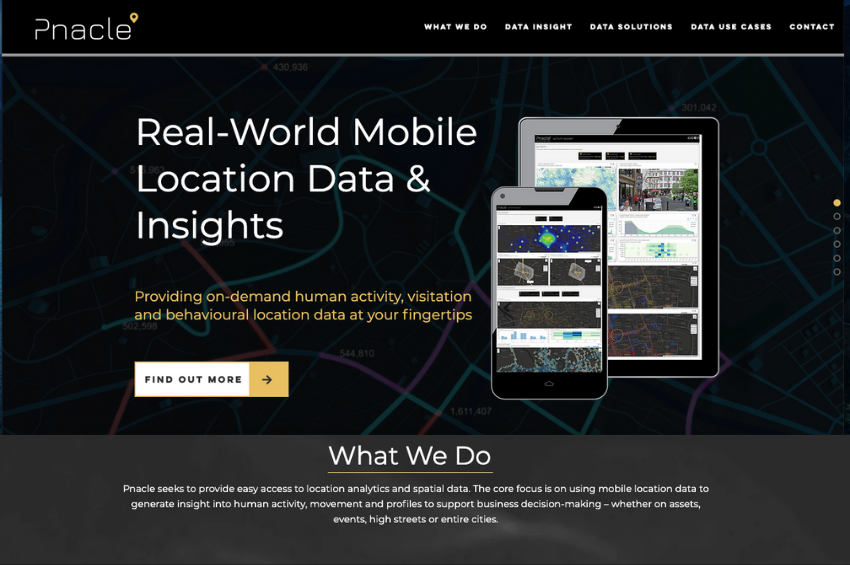 Mobile Location Data Website For Pnacle